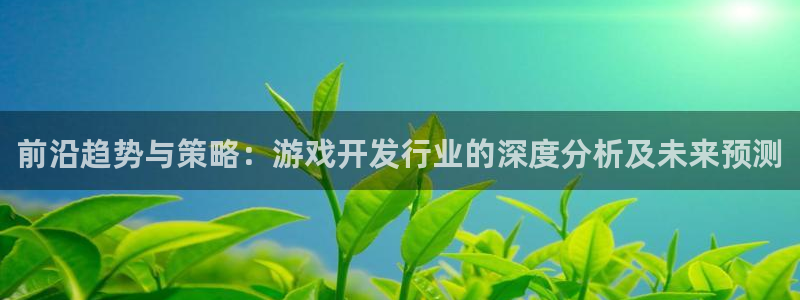 广东ag街机：前沿趋势与策略：游戏开发行业的深度分析及未来预测